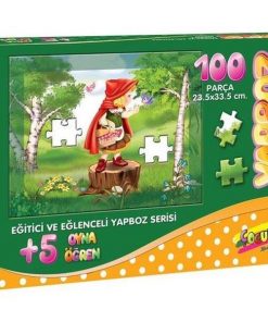 100 Parça Çocuk Yap boz 23.5x33.5 Puzzle Keskin Color Puzz Kırmızı Başlıklı Kız 2 Model 7