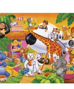150 Parça Çocuk Yap boz 35x50 Puzzle Keskin Color Puzz Sevimli Hayvanlar Model 3