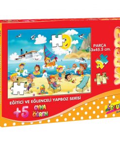 150 Parça Çocuk Yap boz 35x50 Puzzle Keskin Color Puzz Yaz Tatili Model 8