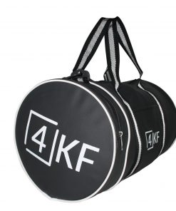 4KF Spor Çantası Klasik Yuvarlak Askılı Silindir Fitness Okul Gezi Gym Çantası Siyah