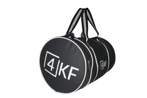4KF Spor Çantası Klasik Yuvarlak Askılı Silindir Fitness Okul Gezi Gym Çantası Siyah