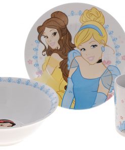 Disney Prensesler Çizgi Karakter Çocuk Yemek Takımı Kase Tabak Kupa Mama Seti