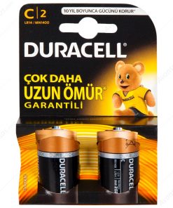 Duracell C Orta Boy Pil 2li paket Alkalin Pil LR14 MN1400