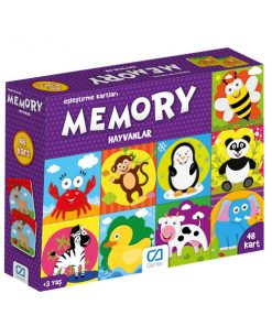 Eğitici Oyuncak Memory Hayvanlar Eşleştirme Kartları Oyun Seti Ca Games 5041