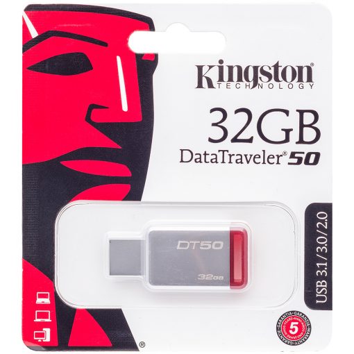 Kingston USB 3.1 - 32GB DataTraveler50 Bellek Flash Disk Hafıza