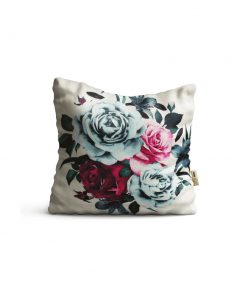 Kırlent Kılıfı 42x42cm Dekoratif Kırlent Yastık Kılıfı Gül Desenli Modeli Krm 54