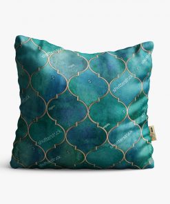 Kırlent Kılıfı 42x42cm Dekoratif Kırlent Yastık Kılıfı Osmanlı Tasarım Modeli Otm 09