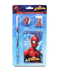 Örümcek Adam Kırtasiye Seti Not Defteri + Kalem + Silgi + Kalemtıraş Set Spiderman