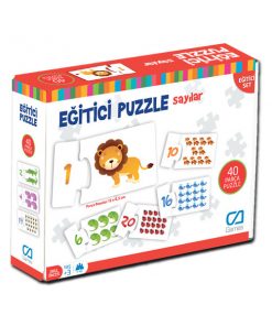 Sayılar Eğitici Çocuk Oyunu 40 Parça Yapboz Puzzle Oyun Seti Ca Games 5031