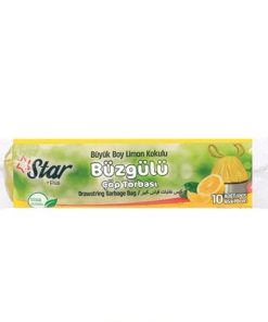 Starplus Çöp Torbası Büzgülü Büyük Boy Limon 120gr 65x70cm
