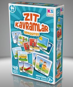 Zıt Kavramlar 58 Kart Oyuncak Eğitici Kartlar Oyun Seti Ca Games 5045