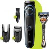 Braun Tıraş Makinesi BT 5240 Saç Sakal Şekillendirici AutoSense Teknoloji Siyah Mavi + Gillette Hediye