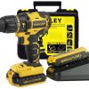Stanley Matkap SBH20S2K 18Volt/1.5Ah Li-ion Çift Akülü Profesyonel Darbeli Matkap