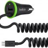 Belkin Şarj Cihazı BoostUp F8M890BT04-BLK Universal Araç Şarjı 17 Watt/ 3.4 Amp Çift Girişli %40 Daha Hızlı Şarj Etme Siyah