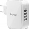 Spigen Duvar Şarjı F401 Essential 34W 4 Port USB (5V 6.8A) İP Hızlı Şarj Cihazı