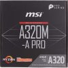 MSI A320M-A PRO AM4 DDR4 3200mhz(OC) DVI HDMI USB3.2 mATX Anakart