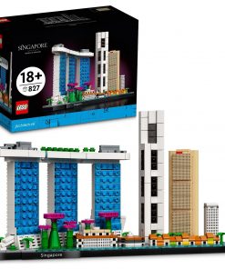 LEGO® Architecture Şehir Yapıları Koleksiyonu: Singapur 21057 - Yetişkinler İçin Koleksiyonluk Sergilenebilir Model Yapım Seti (827 Parça)