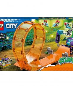 LEGO City Şempanze Yumruğu Gösteri Çemberi 60338- Volanlı Gösteri Motosikleti Seti (226 Parça)