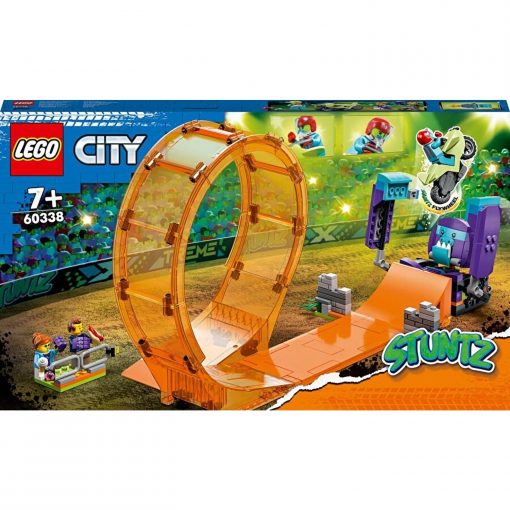 LEGO City Şempanze Yumruğu Gösteri Çemberi 60338- Volanlı Gösteri Motosikleti Seti (226 Parça)