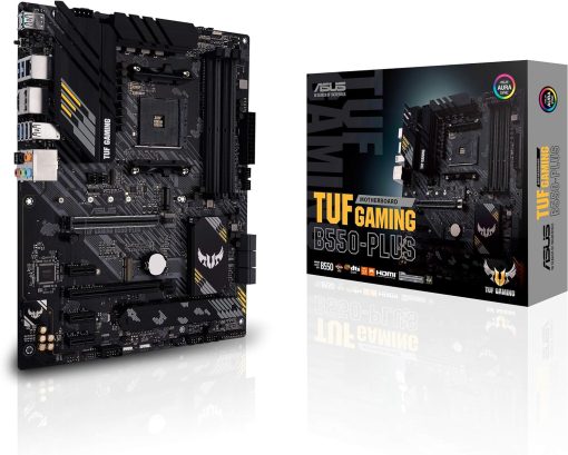 Asus Tuf Gaming B550-Plus Anakart AMD B550 Am4 DDR4 4400 DP Hdmı Çift M2 Usb3.2 ARgb 2.5Gbit Lan ATX Pcıe 4.0 ecc ram desteği