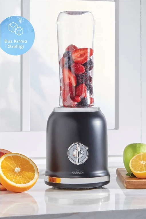 Karaca Retro Personal Smoothie Blender Siyah