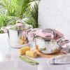 Karaca Perfect Pink İndüksiyon Tabanlı Düdüklü Tencere Seti 4+6 Lt
