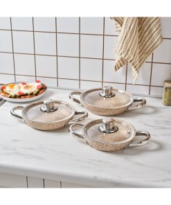 Karaca Biogranit Nare 6 Parça Sahan Seti Wood