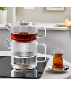 Karaca Flat Borosilikat Cam Midi Çaydanlık