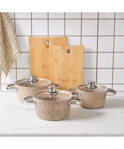 Karaca Biogranit Nare 6 Parça Midi Tencere Seti Wood