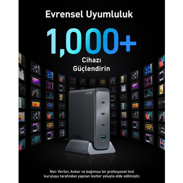 Anker Prime 749 240W 4 Port GaN Şarj Cihazı - USB-C Hızlı Telefon Tablet Macbook Masa Üstü Şarj Aleti + 240W Type-C Şarj Cihazı - Görsel 6