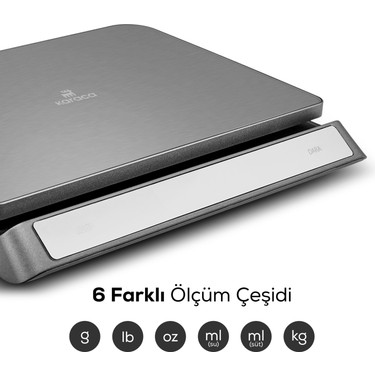 Karaca x Refika’dan Mutfak Tartısı Gastro Scale Inox 15 kg Kapasite - Görsel 2