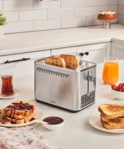Karaca Color Touch Renkli Dijital Ekranlı Inox Ekmek Kızartma Makinesi 2 Dilim Kapasiteli 950 W