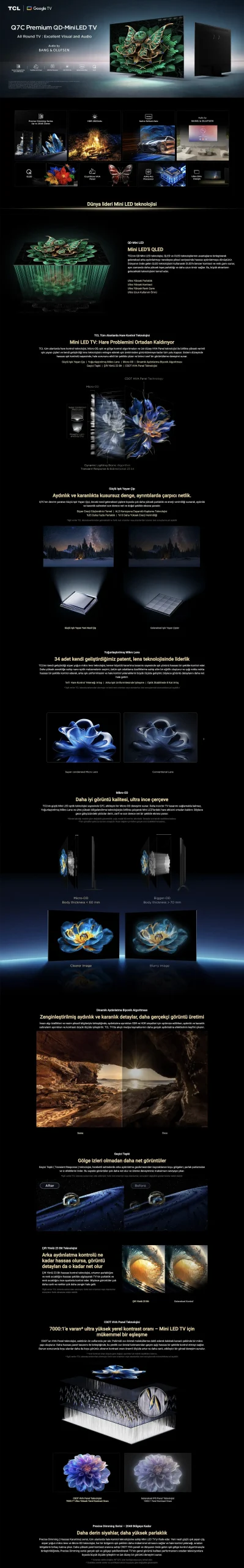 TCL 55Q7C 55" 139 Ekran Uydu Alıcılı Televizyon 4K Ultra HD MiniLED Google TV - Görsel 5