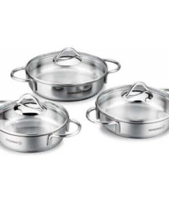 Korkmaz Tombik 6 Parça Omlet Tencere Seti - 18/10 Cr-Ni Paslanmaz Çelik